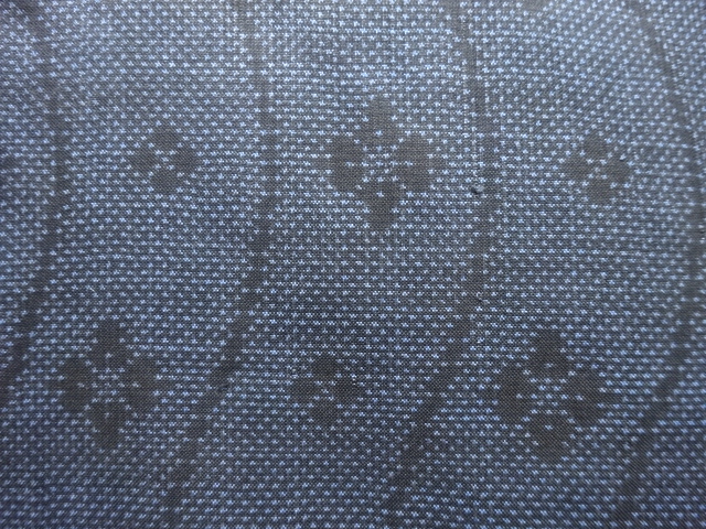 JAPANESE KIMONO / ANTIQUE KIMONO / SILK / DORO OSHIMA TSUMUGI / WOVEN WAVY STRIPE / 5MARUKI